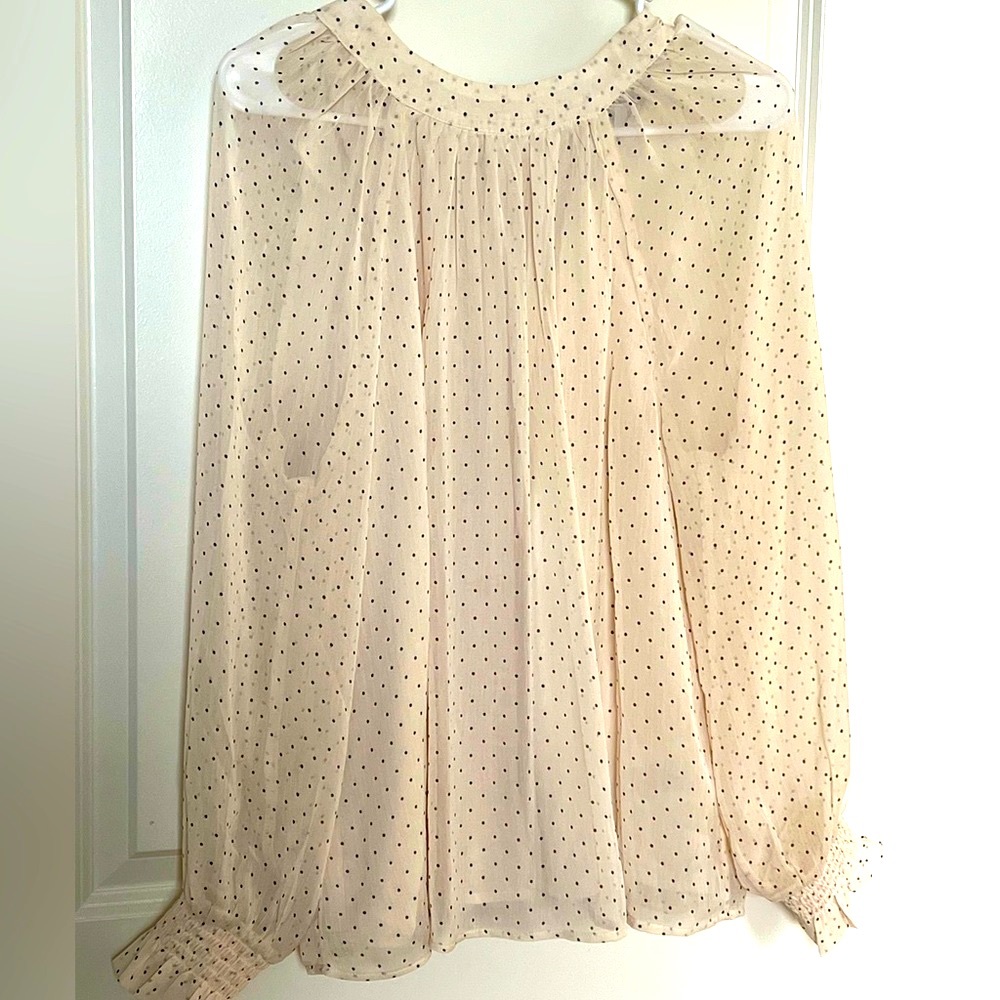 Cream Polka Dot Blouse